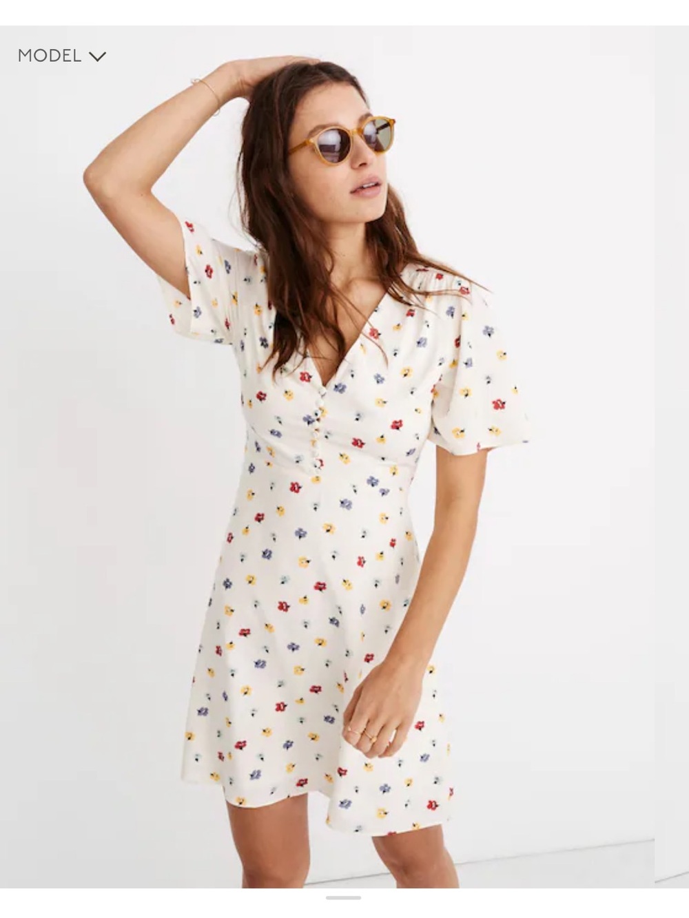 NWT MADEWELL Flutter Sleeve Dress SZ 10